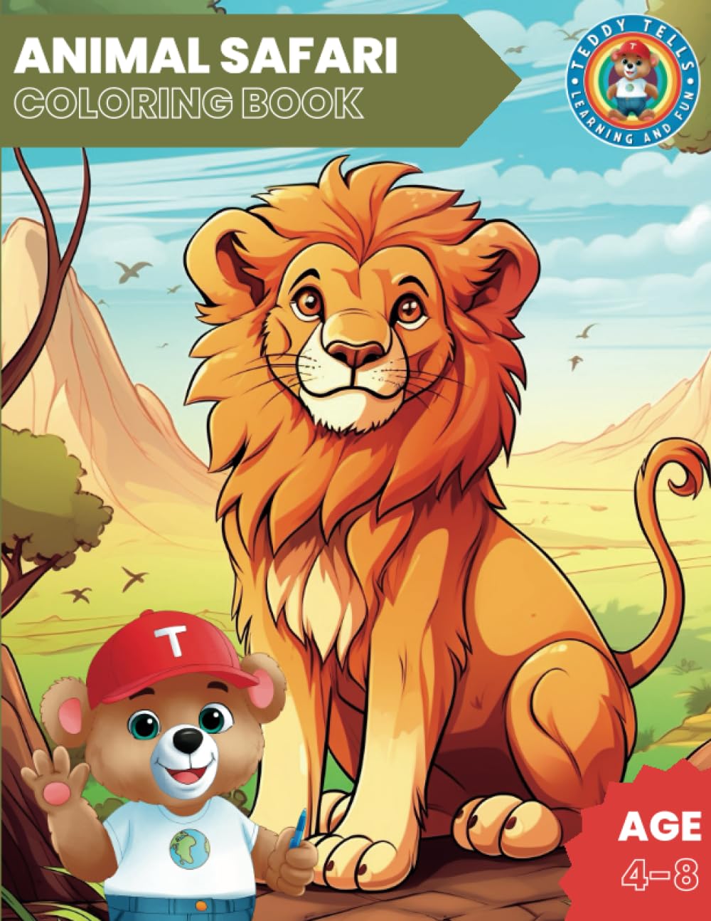 Animal Coloring Book Teddy Tells Animal Safari Coloring Book