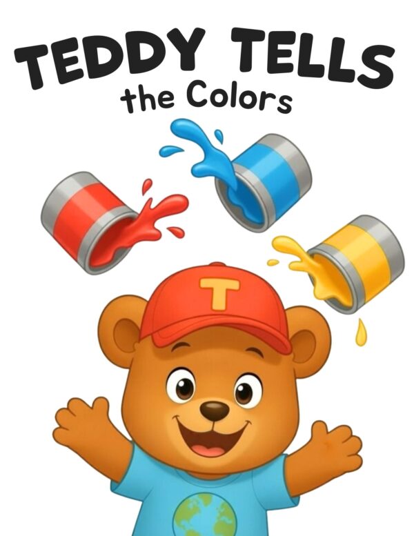 Colors eBook for kids by Teddy Tells teaching color recognition to toddlers and preschool children