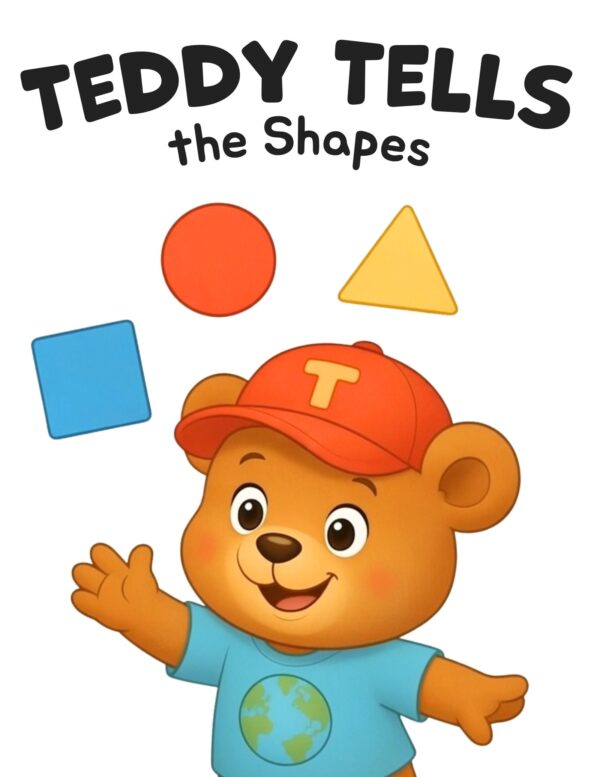 Shapes eBook for kids by Teddy Tells teaching shape recognition to toddlers and preschool children