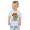 Teddy Tells Blue Toddler T-Shirt Learning Design Teddy Tells blue toddler t-shirt learning design featuring a friendly teddy bear and simple educational theme