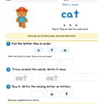 Teddy Tells First Spellings Worksheets - American English