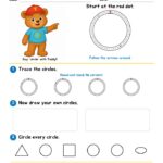 Teddy Tells Shapes Tracing Worksheets